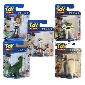 Toy Story Woody Buzz Bo Peep Rex & Forky Cake Topper Micro Mini Action Figures
